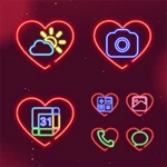 Logo of Wow Valentine Neon Icon Pack android Application 